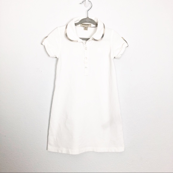 girls white polo dress